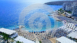 A beach at the bays of albanian riviera