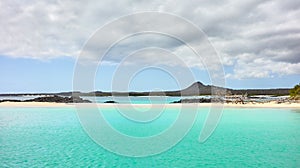 Beach on a beautiful uninhabited island, Galapagos Islands, Ecuador