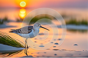 Beach Beauty: Sandpiper with Sharp Focus and Beady Eyes