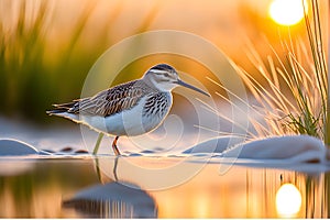 Beach Beauty: Sandpiper with Sharp Focus and Beady Eyes