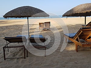 Beach beds at Agonda Beach Goa