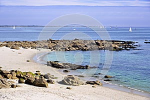 Beach of Beg Meil in France