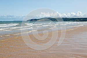 Beach at Benllech in Anglesey North Wales UK