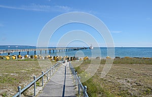 Beach of Binz,Ruegen island,Baltic Sea,Germany