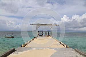 Beach in Bise Fukugi Tree Road, Bise Village in Okinawa, Japan