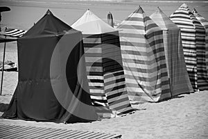 Beach in black and white