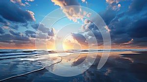 beach blue light rays