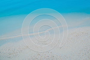 Beach and blue sea wave fresh summer nature background