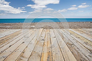 Spiaggia di legno 