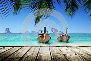 Beach and boats, Andaman Sea