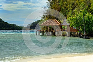 Beach on Bolilanga Island. Togean Islands