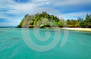 Beach on Bolilanga Island. Togean Islands. Indonesia.
