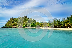 Beach on Bolilanga Island. Togean Islands. Indonesia.