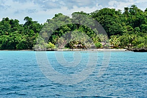 Beach on Bomba island. Togean Islands. Indonesia. photo