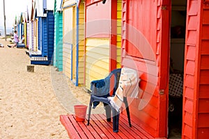 Beach Boxes on Brighton Beach