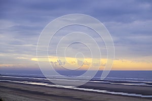 The beach of Bredene in Belgium