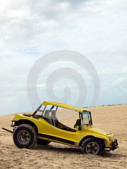 Beach buggy in sand dunes