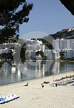 Beach and buildings at Majorca