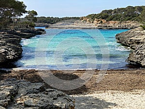 Beach Burgit in Mondrago Nature Park, Mallorca, Santanyi, Spain