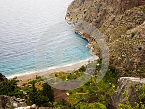 The beach of Butterfly valley. photo
