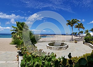 Beach Cabana & fountain