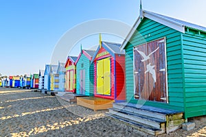 Beach cabins at Brighton beach, Melbourne, Australia