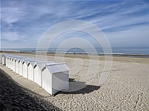 Beach cabins at Fort Mahon in France