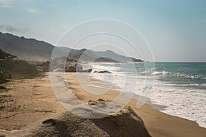 Beach in Cabo San Juan Del GuÃÂ­a, Santa Marta, Colombia photo