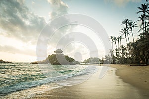 Beach in Cabo San Juan Del GuÃÂ­a, Santa Marta, Colombia