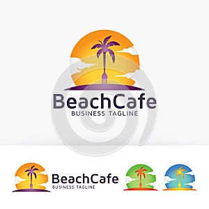 Beach Cafe logo design