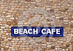 Beach cafe sign