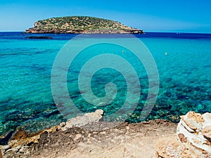 Beach of Cala Conta, Ibiza, Spain photo