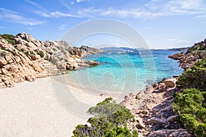 Beach of Cala Coticcio, Sardinia, Italy