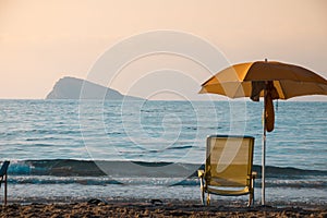 Mediterranean umbrella beach photo