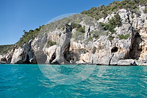 Beach in Cala Gonone in The Emerald Coast.