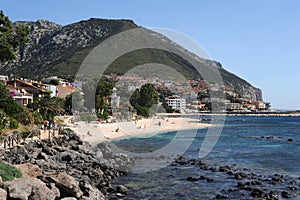 The beach of Cala Gonone on the island of Sardinia