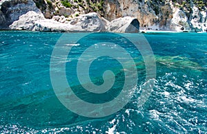 Beach in Cala Gonone, Orosei Gulf, Sardinia, Italy