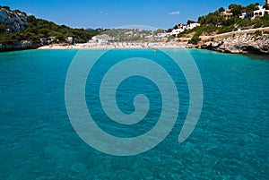 The beach of Cala Romantica, Majorca, Spain photo