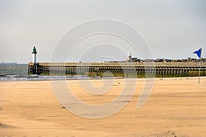 The beach in Calais in summer