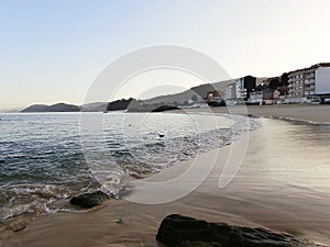 Dawns on the beach. In Galicia Northwest Spain photo