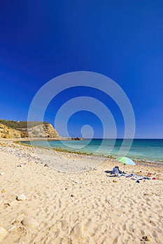 beach called Praia de Cabanas Velhas, Algarve, Portugal
