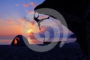 Beach Camping with rock climbing and kayaking