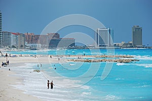 Beach in cancun mexico photo