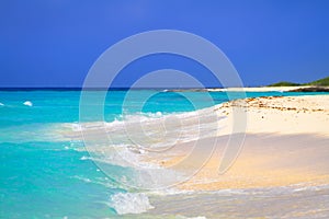 Beach at Caribbean sea in Mexico