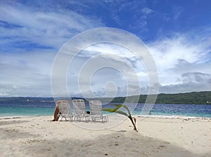 Beach in the Caribbean Sea. Punta Cana. Isla Saona photo