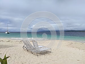 Beach in the Caribbean Sea. Punta Cana. Isla Saona photo
