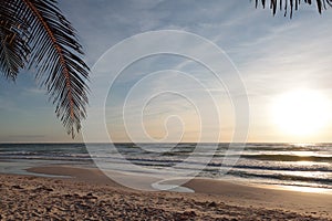 Beach of Caribe at sunrise, Mexico