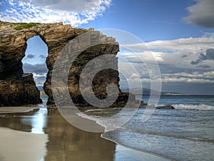 Beach of cathedrals photo