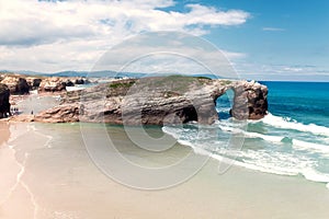 Beach of cathedrals, Galicia, Spain photo