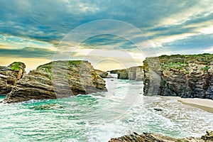 Beach of the Cathedrals, Galicia Spain. Place to visit